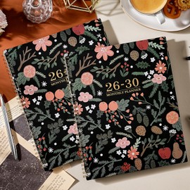 2026-2030 Monthly Planner - 5 Year Planner/Calendar, 5 Year Calendar 2026-2030 Monthly Planner with Tabs, Jan. 2026 - Dec. 2030, 9" x 11", Twin-Wire Binding, Double-Side Pocket - Pinecone