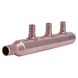 SharkBite 3 Port Closed Crimp Copper Multi-Port Tee, Plumbing Fittings, PEX Pipe, PE-RT, 22786