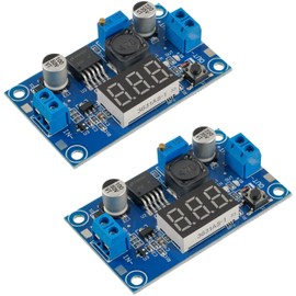 DUBEUYEW 2596S with LED Display Voltmeter Buck Converter DC-DC 4.0-40V to 1.25-37V 2A Voltage Adjustable Board Step Down Module Power Supply Module (2pcs)