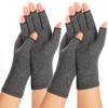 2 Pairs Arthritis Gloves for Women and Men,Compression Gloves, Fingerless