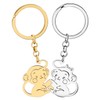 YINYA Valentines Stainless Steel Cute Couples Monkey Keychain Animals Matching