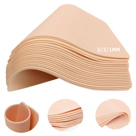 Yuelong 15pcs Tattoo Skin Practice Kit 1/2/3MM Thickness Fake Skin for Tattooing 7.4x5.6 Inch Professional Silicone Practice Tattoo Skins for Eyebrow Eyeliner Tattoo Artists Beginners& Training