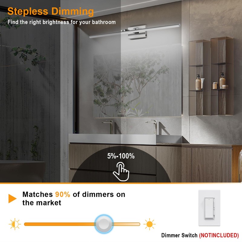 BrkNit LED Bathroom Vanity Light, Modern Bathroom Light Fixture Over