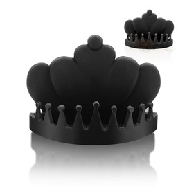 Shower Wall Hair Catcher,Silicone Wall-Mount Suction Hair Collector for Bath and Shower (Black)