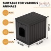 Vixzen Outdoor Rabbit Hutch, Multi-Functional Hidden Bunny Cage with Side