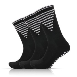 3 Pairs Kids Sports Grip Socks Football | Unisex Grip Socks Kids | Cushioning & Breathable Mesh | Lightweight, Comfortable | Indoor & Outdoor Sports, Home, School & Everyday Wear | Size 5-13 Years