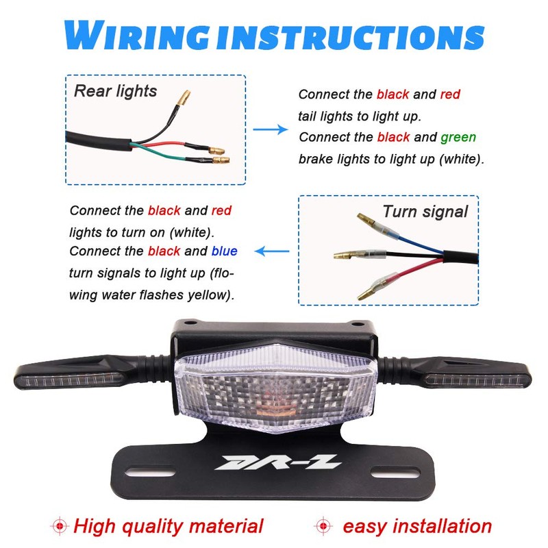 License Plate Holder Fender Eliminator Rear Tail Tidy LED Brake