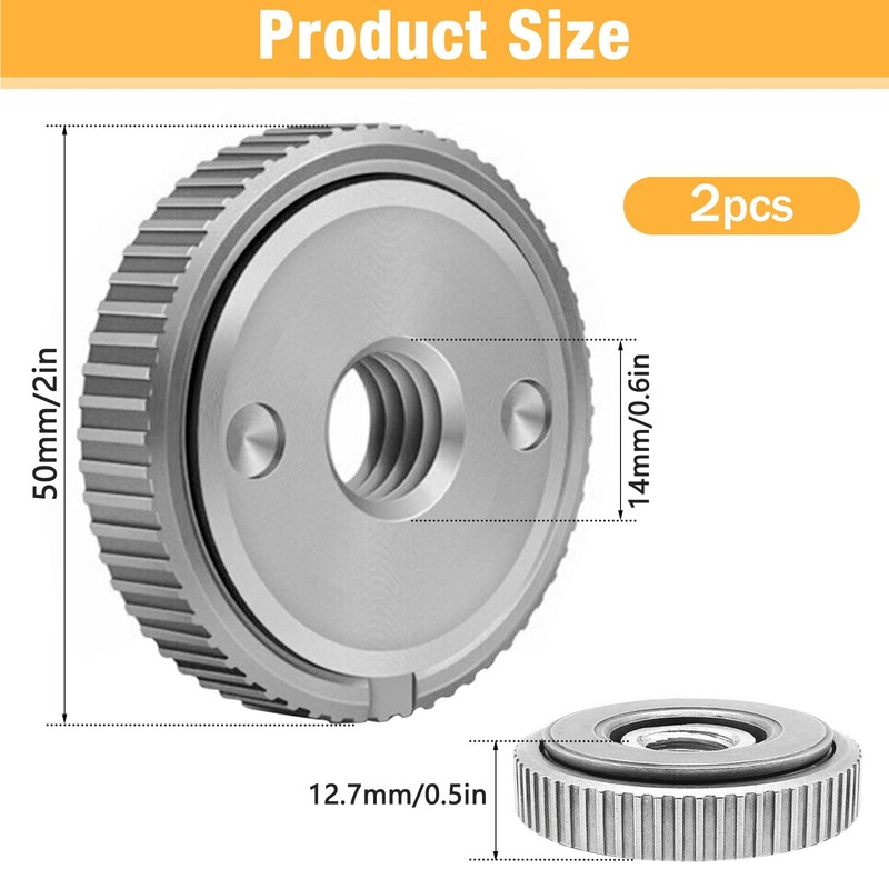 Idota Pack of 2 Quick Release Nuts for Angle Grinder