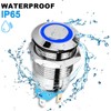 Gebildet 2pcs 0.47 Inch/12mm Stainless Steel Momentary Push Button Switch