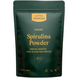 Organic Spirulina Powder 200g Premium Green Spirulina Powder for Smoothies UK Certified Organic, Vegan & Kosher
