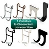Jovware White Shower Caddy - 2 Pack Open Shelf Hooks