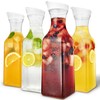 Stock Your Home 50 oz Square Carafes Plastic Juice Carafe