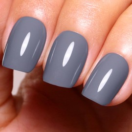 Gel Polish, 0.5 Fl Oz Grey Gel Nail Polish Nude Autumn Winter Soak Off LED UV Gel Nail Polish Art Starter Manicure Salon DIY Nail Gel Polish