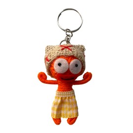 Voodoo String Doll Keychain, Design T149