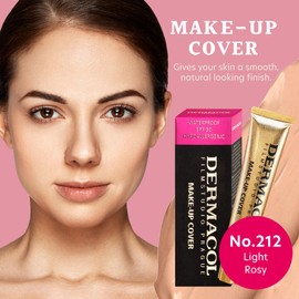 Dermacol - Mini Full Coverage Foundation 13g, Liquid Makeup Matte Foundation with SPF 30, Waterproof Foundation for Oily Skin, Acne, & Under Eye Bags, Long-Lasting Makeup Products Shade - 212