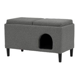 Paws & Purrs Modern 32" Wide Pet Ottoman Bed for Small to Medium Dog or Cat