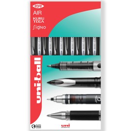 uni-ball Jetstream Retractable Rollerball Pens - SXN-210 RT - 1.0mm Nib - In Gift Box (Pack of 6, Red)