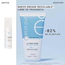 Etat Pur Crema Ligera Hidratante Hidrata Protege y Suaviza, 50 ml
