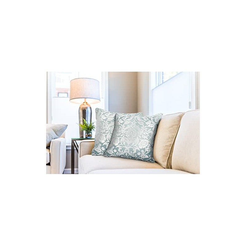 Emma Barclay Eden - Jacquard Cushion Cover in Duck Egg