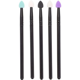 5 Piezas Juego de Brochas de Silicona, Mango Largo, para Sombras