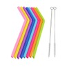 AKOAK Reusable Silicone Straws,BPA-Free Extra Long Flexible Curved Straws for