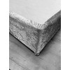 SeventhStitch Crushed Velvet Divan Bed Base Wrap Valance Silver Grey Sheet Frame Cover Fully Elasticated Single Double King Super King Size (Silver, Double)