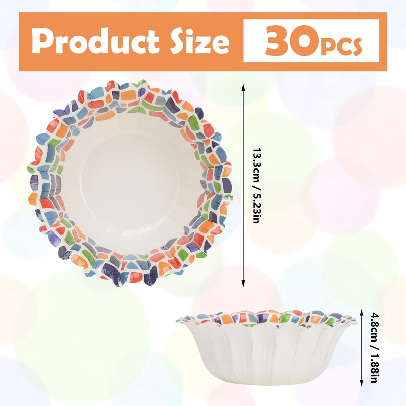 Cherypick Paper Bowls 8 oz/240 ml, 30 Pack Strong &