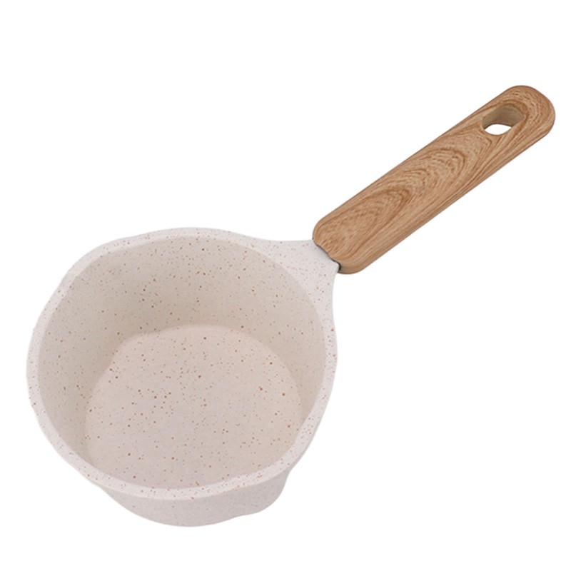 Nonstick Small Pot Small White Sauce Pan Flat Bottom Milk