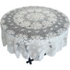 USTIDE Soft Cotton Handmade Crochet Tablecloth White Floral Lace Tablecloth