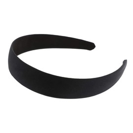 1 Inch Satin Hard Headband Black Headband for Women