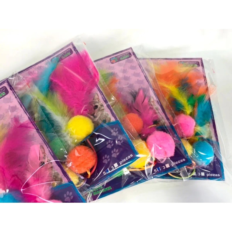 Juguete Colgante Con Plumas Para Gato (Usado)