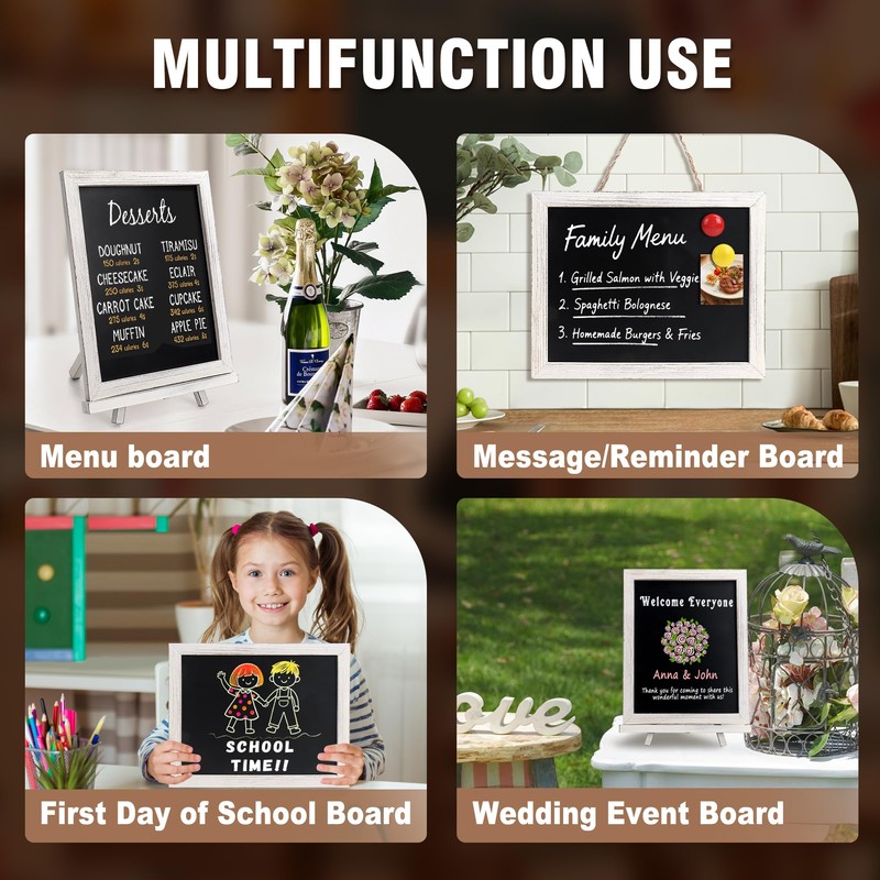 SELEAD Small Magnetic Chalkboard Words Sign Board - 10x12 Inch