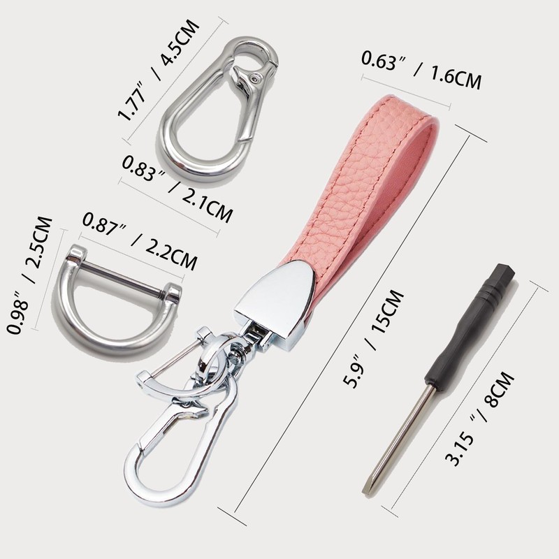 Llavero universal de piel auténtica, llavero de coche resistente, para
