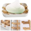 Durable Bamboo Soap Dish with Drainage - Natural Soap Holder