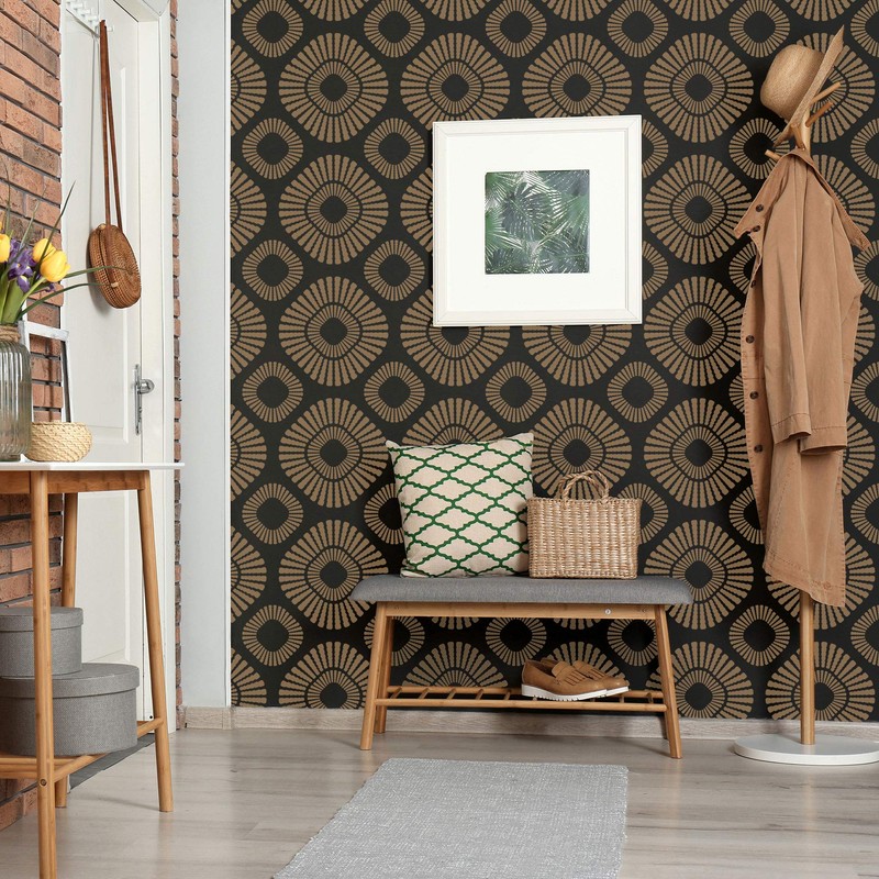 NAKLEO Tile Painting Stencil 3,9”x3,9”, Olmos Modern Rounded Square Geometric,