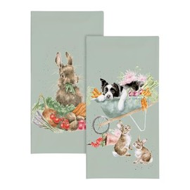Wrendale Designs by Hannah Dale 'Sleeping on The Job' Border Collie and Rabbit Pocket Tissues