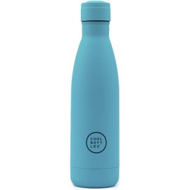 Cool Bottles - Trinkflasche aus Edelstahl - 500 ml - Vivid Turquoise - 26,5 x 8 cm -Thermische Kaltgetränke 36 Stunden und Heißgetränke 18 Stunden - Triple-Cool Technology - BPAFrei