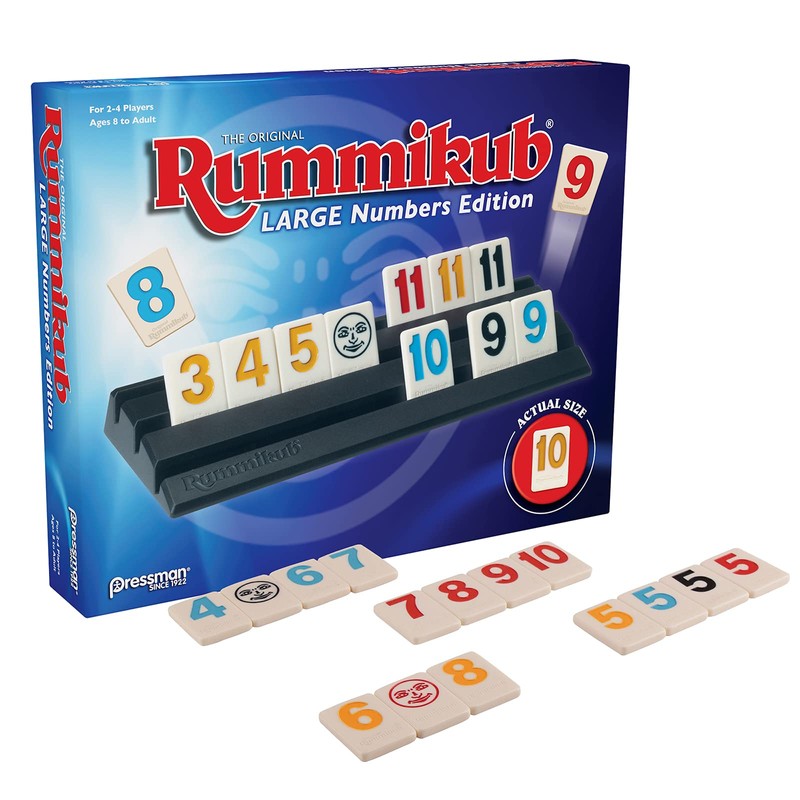 Pressman Rummikub Large Numbers Edition - The Original Rummy Tile