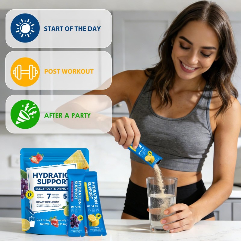 Electrolyte Powder with 7 Electrolytes + 5 Vitamins | Zero