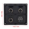 Rocker Switch Panel 3 Gang LED Waterproof DC12V‑24V with Display