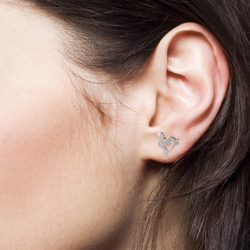 Sterling Silver Treble Clef Earrings