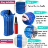 AKLVBL Wine Bottle Travel Protector Bags,Blue Wine Skins for Travel