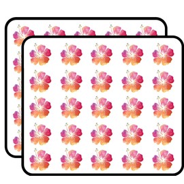 Hibiscus Water Color Flower 50 Pack 1" Stickers for Scrapbooking, Calendars, Arts, Kids DIY Crafts, Album, Bullet Journals