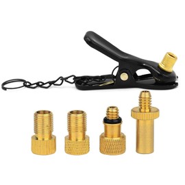 LIKENNY Bicycle Air Pump, Floor Pump, Mini Foot Type, Air Pump, Bike Pump, Compatible with Presta/English/American Valves, Suitable for Road Bikes, Electric Cars, Motorcycles, Ballons, etc. (Black, High Pressure 120PSI) (Convert) (5-Piece Set)