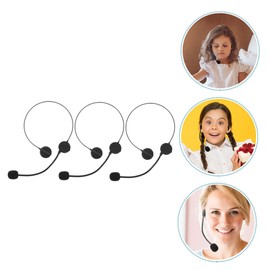 [EXCEART] 3pcs Artificial Headphones Props Singer Costume Accessories Artificial Microphone Headset Fun Stage Microphone Toy Singer Role Play Toy Headset with Mic Rocks