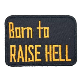 Unbranded Born To Raise Hell Black Funny Adult Humor Vintage Style Retro Patch Hat Cap