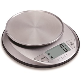 Exzact Electronic Kitchen Scale - Stainless Steel - Baking Scale - Food Scale - Capacity 5kgs - Support Imperial and Metric Switch