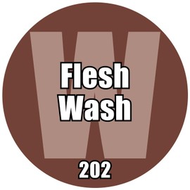 Monument Hobbies 202 - Pro Acrylic Flesh Wash Acrylic Paints for Plastic Models - Miniature Painting, Clogged Cap, Loads with Glass Stirrer