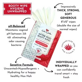 WABI WHIFFS AFTER POO BOOTY WIPES UNSCENTED SOFT CLEANSING WIPE-6 CT-BRAND NEW!!
