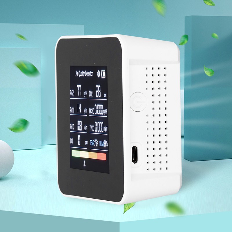 Air Quality Meter PM2.5 PM10 HCHO TVOC CO CO2 Detector